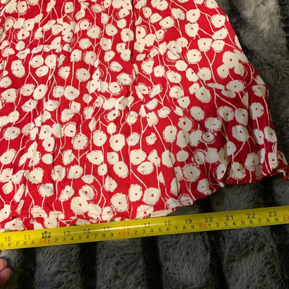 #12 Floral Red and White Dress - Picture 7 of 7